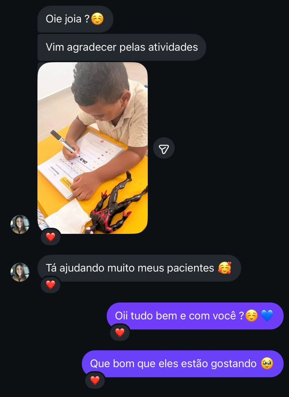 Depoimento de paciente
